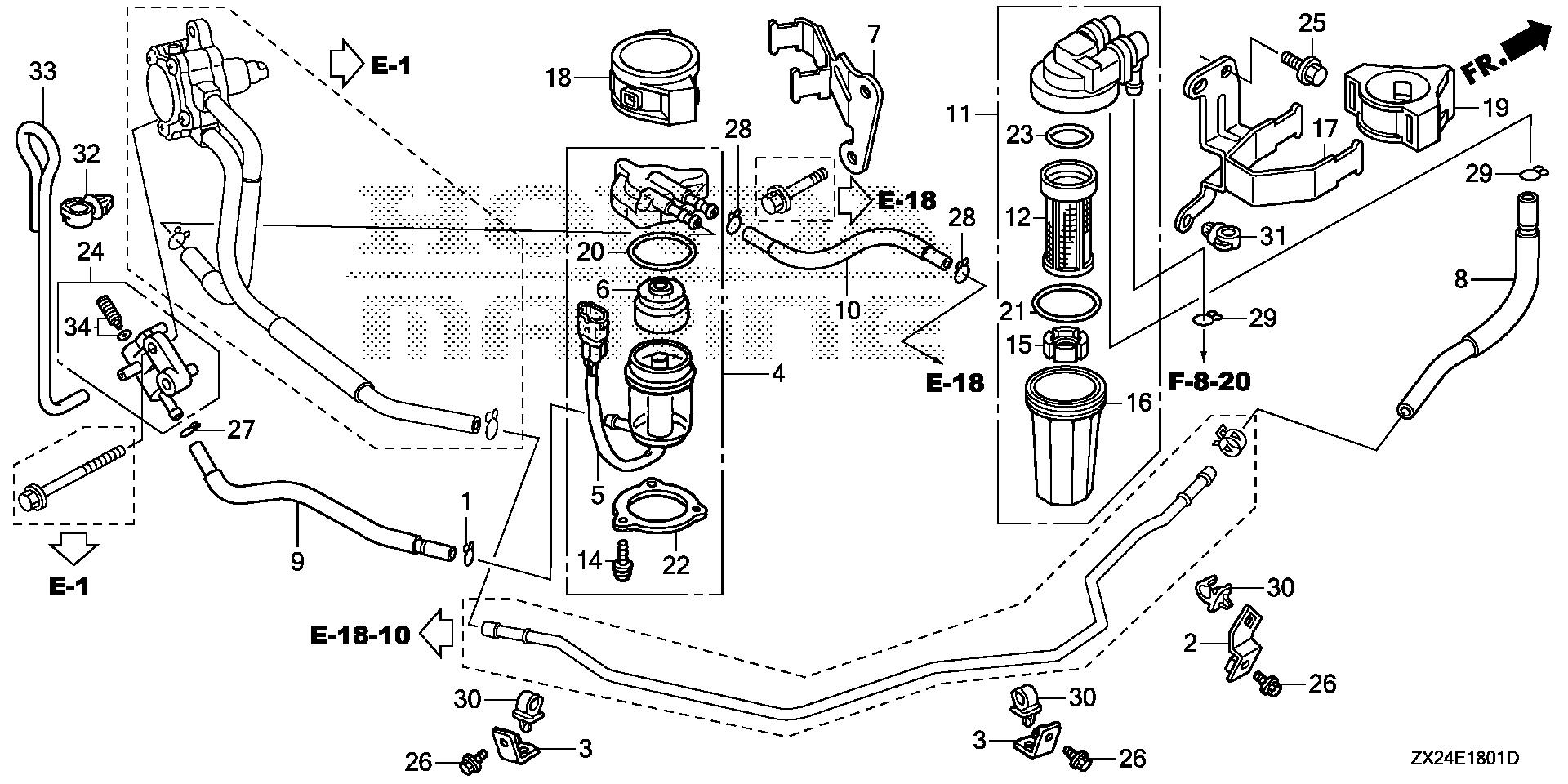カーペンター　BF250 Carburetor Assembly – Fits Mercury 55-60 HP & Honda BF2/BF2